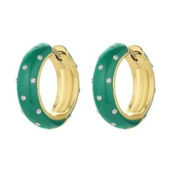 Gorjana Jewelry - Gorjana Noel Emerald Shimmer Hoops